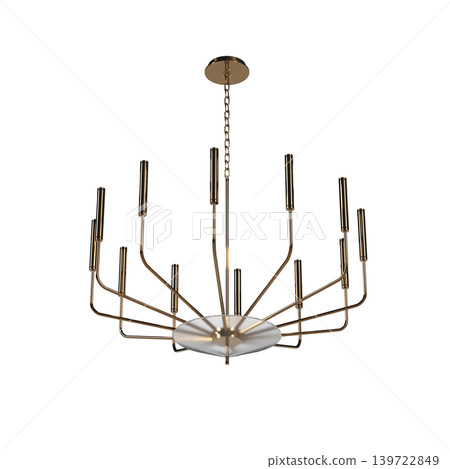 chandelier on the ceiling isolated on transparent background, hanging lamp, pendant light, 3D illustration, cg render chandelier on the ceiling isolated on transparent background, hanging lamp, pendant light, 3D illustration, cg render 139722849