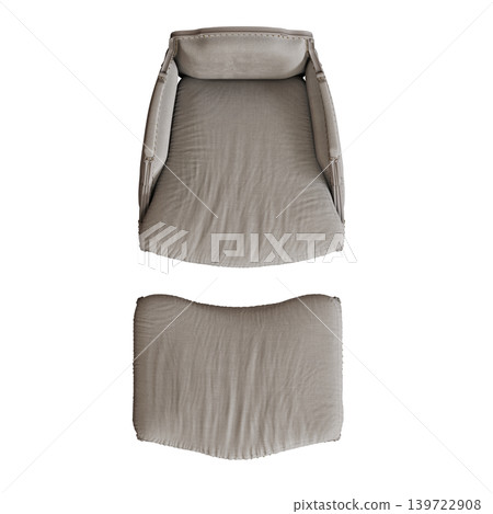 armchair isolate on a transparent background, comfortable furniture for home interior, 3D illustration, cg render armchair isolate on a transparent background, comfortable furniture for home interior, 3D illustration, cg render 139722908