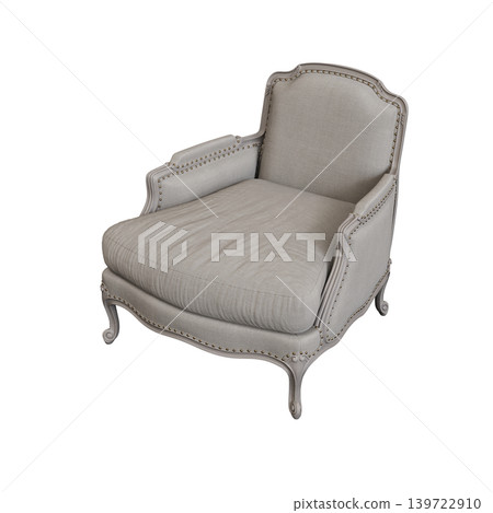 armchair isolate on a transparent background, comfortable furniture for home interior, 3D illustration, cg render armchair isolate on a transparent background, comfortable furniture for home interior, 3D illustration, cg render 139722910