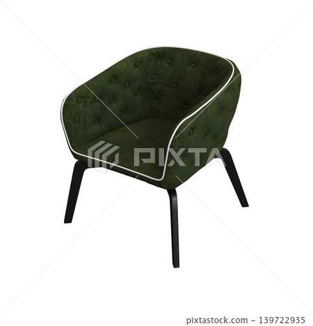 armchair isolate on a transparent background, comfortable furniture for home interior, 3D illustration, cg render armchair isolate on a transparent background, comfortable furniture for home interior, 3D illustration, cg render 139722935