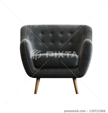 armchair isolate on a transparent background, comfortable furniture for home interior, 3D illustration, cg render armchair isolate on a transparent background, comfortable furniture for home interior, 3D illustration, cg render 139722988