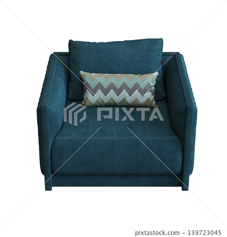 armchair isolate on a transparent background, comfortable furniture for home interior, 3D illustration, cg render armchair isolate on a transparent background, comfortable furniture for home interior, 3D illustration, cg render 139723045