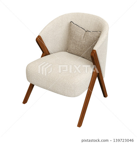 armchair isolate on a transparent background, comfortable furniture for home interior, 3D illustration, cg render armchair isolate on a transparent background, comfortable furniture for home interior, 3D illustration, cg render 139723046