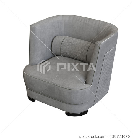 armchair isolate on a transparent background, comfortable furniture for home interior, 3D illustration, cg render armchair isolate on a transparent background, comfortable furniture for home interior, 3D illustration, cg render 139723070