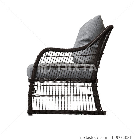armchair isolate on a transparent background, comfortable furniture for home interior, 3D illustration, cg render armchair isolate on a transparent background, comfortable furniture for home interior, 3D illustration, cg render 139723081