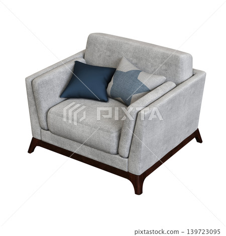 armchair isolate on a transparent background, comfortable furniture for home interior, 3D illustration, cg render armchair isolate on a transparent background, comfortable furniture for home interior, 3D illustration, cg render 139723095