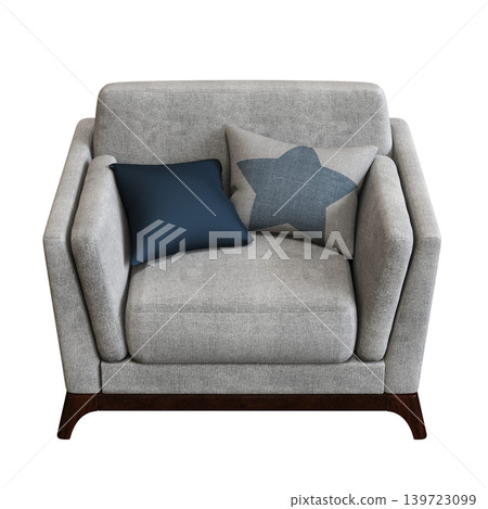 armchair isolate on a transparent background, comfortable furniture for home interior, 3D illustration, cg render armchair isolate on a transparent background, comfortable furniture for home interior, 3D illustration, cg render 139723099