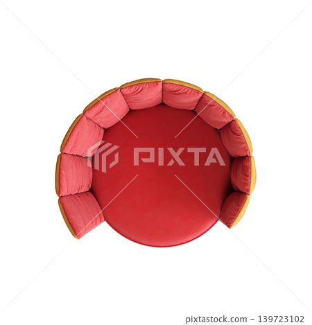 armchair isolate on a transparent background, comfortable furniture for home interior, 3D illustration, cg render 139723102