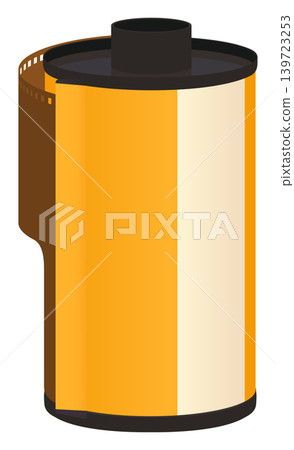 Illustration of yellow 35mm film Illustration of yellow 35mm film 139723253