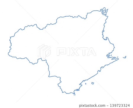 德島縣 - 空白地圖 - 藍色邊框 德島縣 - 空白地圖 - 藍色邊框 139723324