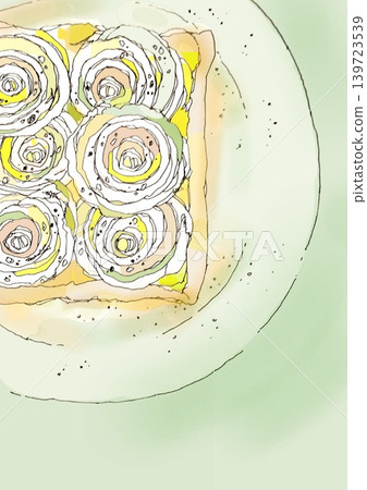 Sliced onion toast Sliced onion toast 139723539