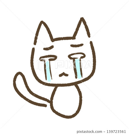 Crying white cat Crying white cat 139723561