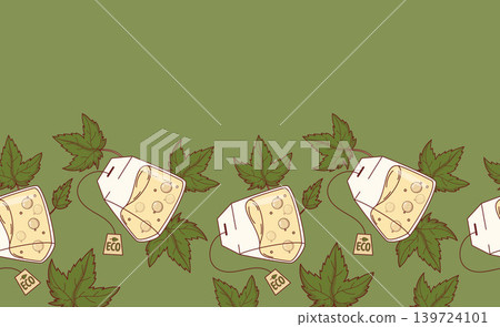 White Currant Eco Tea Bag Seamless Border. Natural Herbal Fruit Infusion with Leaves on Green Background. Botanical Ribbon. Horizontal Vector Illustration. Gourmet Artisan Berry Beverage White Currant Eco Tea Bag Seamless Border. Natural Herbal Fruit Infusion with Leaves on Green Background. Botanical Ribbon. Horizontal Vector Illustration. Gourmet Artisan Berry Beverage 139724101