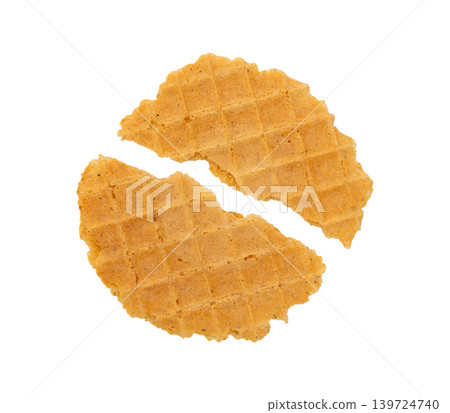 thin crispy wafer isolated thin crispy wafer isolated 139724740