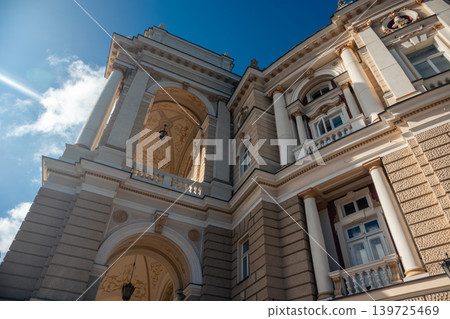 Grand Classical Building Facade with Columns Grand Classical Building Facade with Columns 139725469