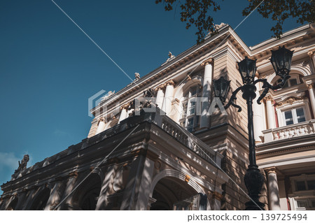 European Theater Building with Ornate Facade 139725494
