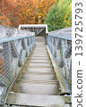 wooden stairs of a watchtower 139725793