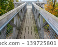 wooden stairs of a watchtower 139725801