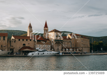 Amazing view of Trogir old town, Croatia. Travel destination in Croatia. Amazing view of Trogir old town, Croatia. Travel destination in Croatia. 139725889