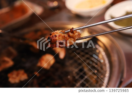 Delicious Traditional Korean Marinated Pork Ribs Barbecue Grilling Delicious Traditional Korean Marinated Pork Ribs Barbecue Grilling 139725985