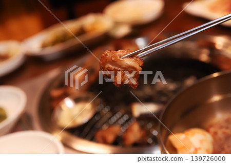 Delicious Traditional Korean Marinated Pork Ribs Barbecue Grilling Delicious Traditional Korean Marinated Pork Ribs Barbecue Grilling 139726000