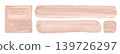 Collection of Hand Painted Watercolor Brush Stroke Rectangles and Banners in Soft Pastel Blush Rose Pink Tones on White Background for Elegant Feminine Design 139726297