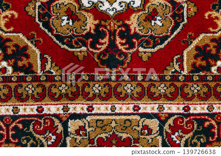 Red Oriental Carpet Texture Background Red Oriental Carpet Texture Background 139726638