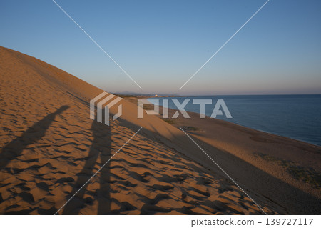 The beautiful Tottori Sand Dunes in Tottori Prefecture, Japan The beautiful Tottori Sand Dunes in Tottori Prefecture, Japan 139727117