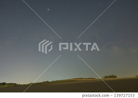 A beautiful starry sky floating above the Tottori Sand Dunes in Tottori Prefecture, Japan. A beautiful starry sky floating above the Tottori Sand Dunes in Tottori Prefecture, Japan. 139727153