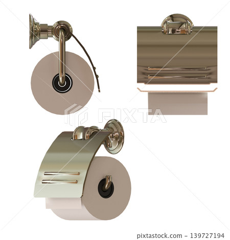 Bathroom accessories isolated on transparent background, bidet, 3D illustration, cg render Bathroom accessories isolated on transparent background, bidet, 3D illustration, cg render 139727194