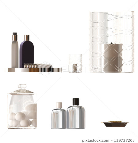Bathroom accessories isolated on transparent background, bidet, 3D illustration, cg render Bathroom accessories isolated on transparent background, bidet, 3D illustration, cg render 139727203