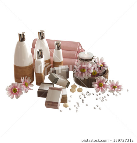 Bathroom accessories isolated on transparent background, bidet, 3D illustration, cg render Bathroom accessories isolated on transparent background, bidet, 3D illustration, cg render 139727312