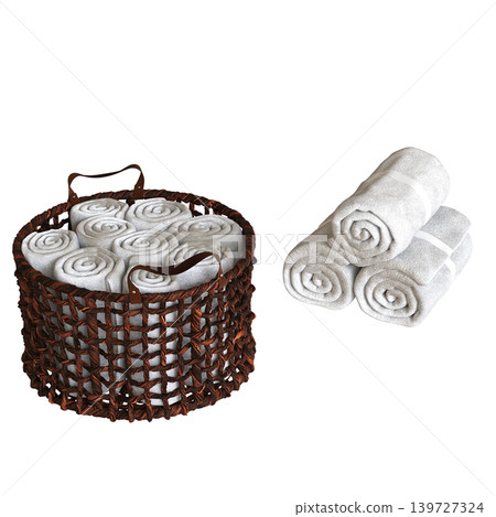 Bathroom accessories isolated on transparent background, bidet, 3D illustration, cg render Bathroom accessories isolated on transparent background, bidet, 3D illustration, cg render 139727324