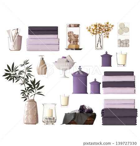 Bathroom accessories isolated on transparent background, bidet, 3D illustration, cg render Bathroom accessories isolated on transparent background, bidet, 3D illustration, cg render 139727330