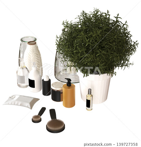 Bathroom accessories isolated on transparent background, bidet, 3D illustration, cg render Bathroom accessories isolated on transparent background, bidet, 3D illustration, cg render 139727358