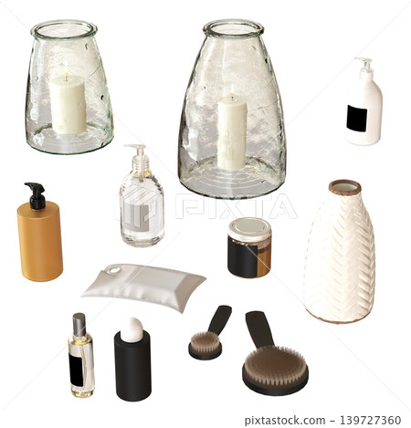 Bathroom accessories isolated on transparent background, bidet, 3D illustration, cg render Bathroom accessories isolated on transparent background, bidet, 3D illustration, cg render 139727360