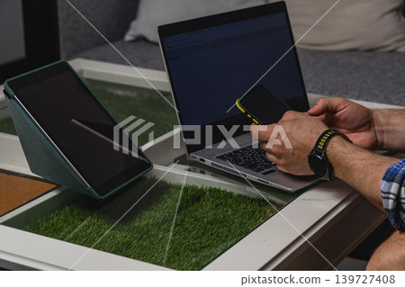 Using smartphone near laptop while working remotely Using smartphone near laptop while working remotely 139727408