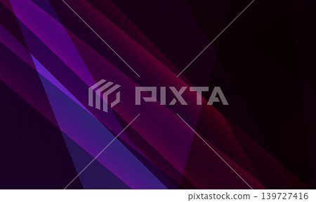 Abstract purple and magenta polygon background with layered transparent forms and luminous gradients designed for contemporary branding, technology and creative advertising layouts 139727416