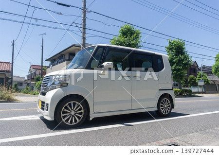 A light passenger car (light tall wagon) in motion 139727444
