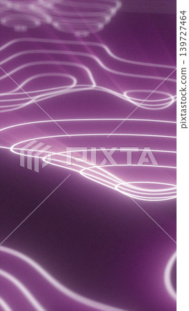 Soft purple abstract scene with glowing neon ring waves and circular light trails, creating a dreamy futuristic background Soft purple abstract scene with glowing neon ring waves and circular light trails, creating a dreamy futuristic background 139727464