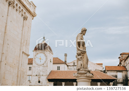 Amazing view of Trogir old town. Croatia. Travel destination in Croatia. Amazing view of Trogir old town. Croatia. Travel destination in Croatia. 139727536