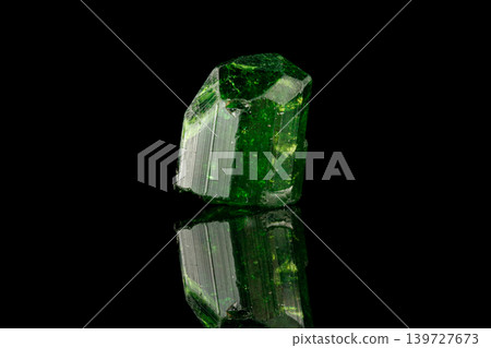 macro mineral stone tourmaline on a black background macro mineral stone tourmaline on a black background 139727673