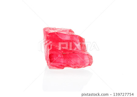 macro mineral stone spinel on a white background 139727754