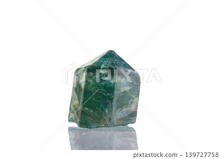 macro mineral stone Apatite on a white background 139727758