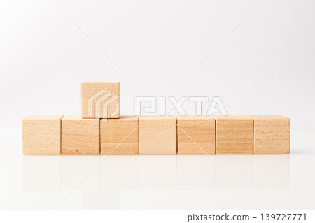 wooden cubes on a white background 139727771