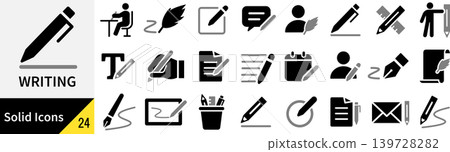 A set of silhouette icons related to vector lighting. A set of silhouette icons related to vector lighting. 139728282