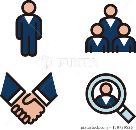 Business, Icons, Pictograms, Job Change, Job Hunting, Human Resources, Recruitment, Job Postings, Matching, Handshake, Magnifying Glass Business, Icons, Pictograms, Job Change, Job Hunting, Human Resources, Recruitment, Job Postings, Matching, Handshake, Magnifying Glass 139729526