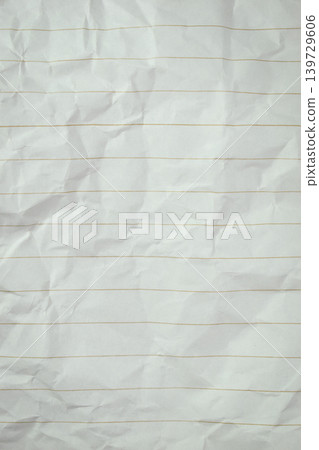 crumpled line paper texture background,  blank sheet notebook 139729606