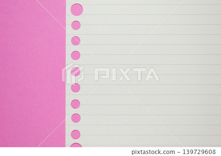 line paper texture on pink background, blank sheet notebook line paper texture on pink background, blank sheet notebook 139729608