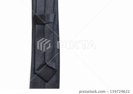 black necktie isolated on white background, father day concept and business style black necktie isolated on white background, father day concept and business style 139729622